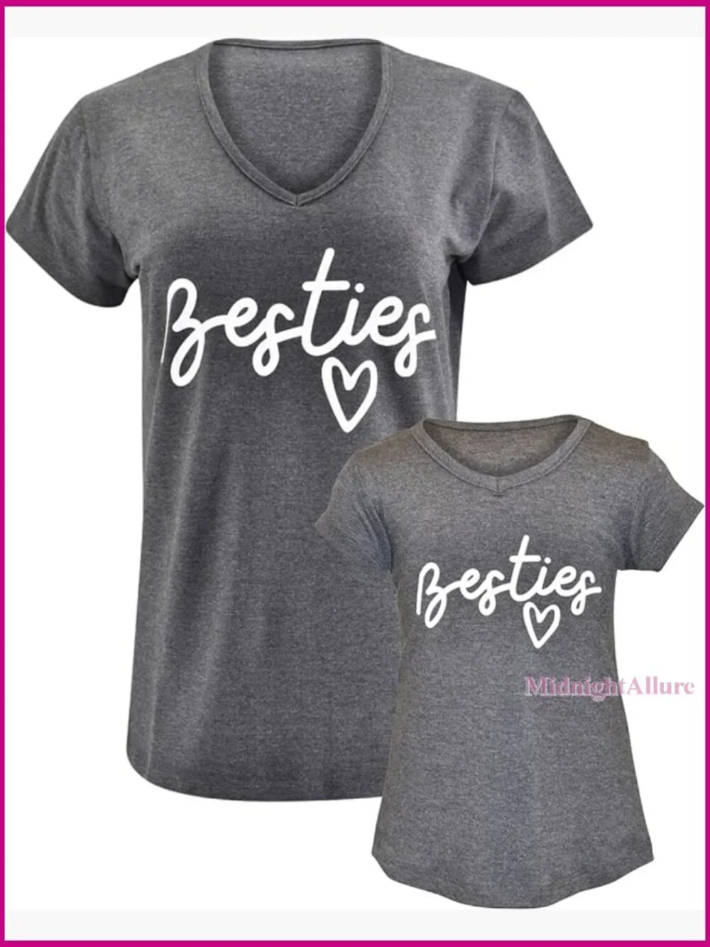 Matching Mommy & Me Besties T-Shirt Set V-Neck